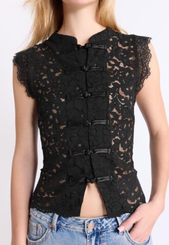 Spitzen-Qipao-Oberteil