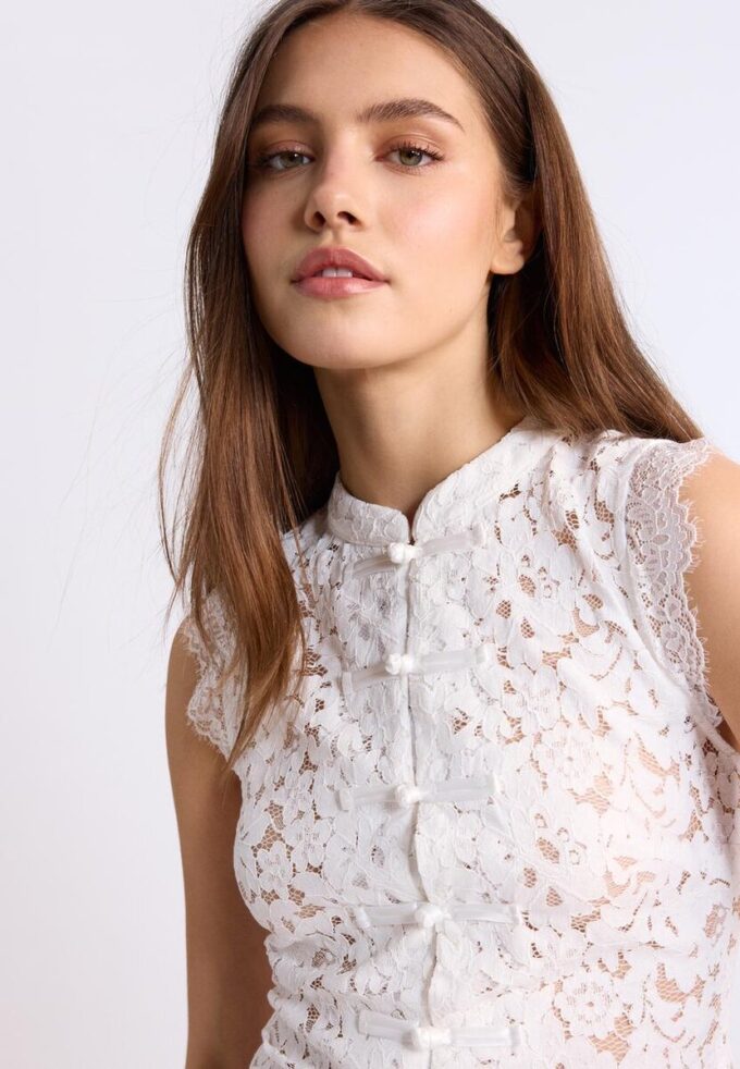 Spitzen-Qipao-Oberteil Spitzen-Qipao-Oberteil