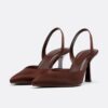 Stiletto-Absatzschuhe mit Satin-Effekt
