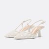 Strass-Mesh-Absatzschuhe mit Kitten-Heel Strass-Mesh-Absatzschuhe mit Kitten-Heel