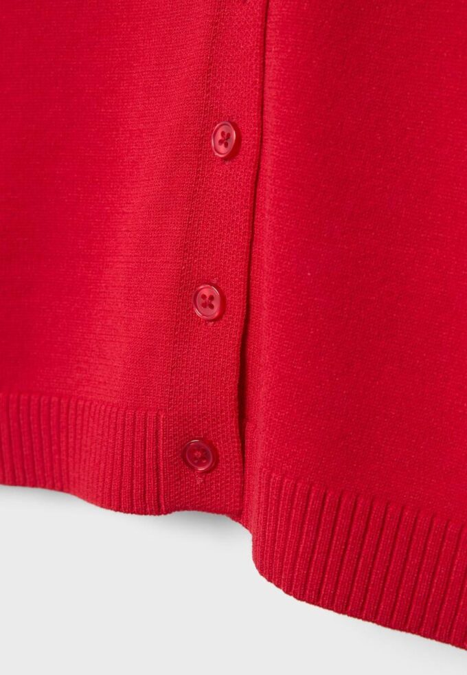Strickjacke mit Stehkragen und Knöpfen Strickjacke mit Stehkragen und Knöpfen