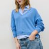 Strickpullover aus zwei Stoffen Strickpullover aus zwei Stoffen