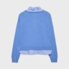 Strickpullover aus zwei Stoffen Strickpullover aus zwei Stoffen
