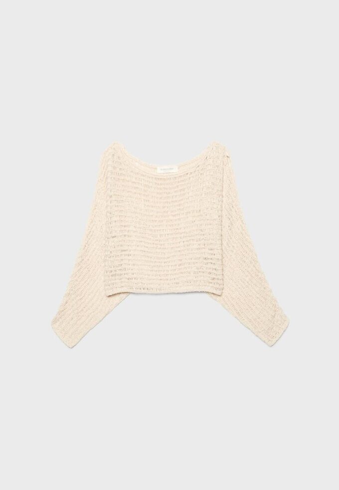 Strickpullover im Cape-Stil mit Schleife