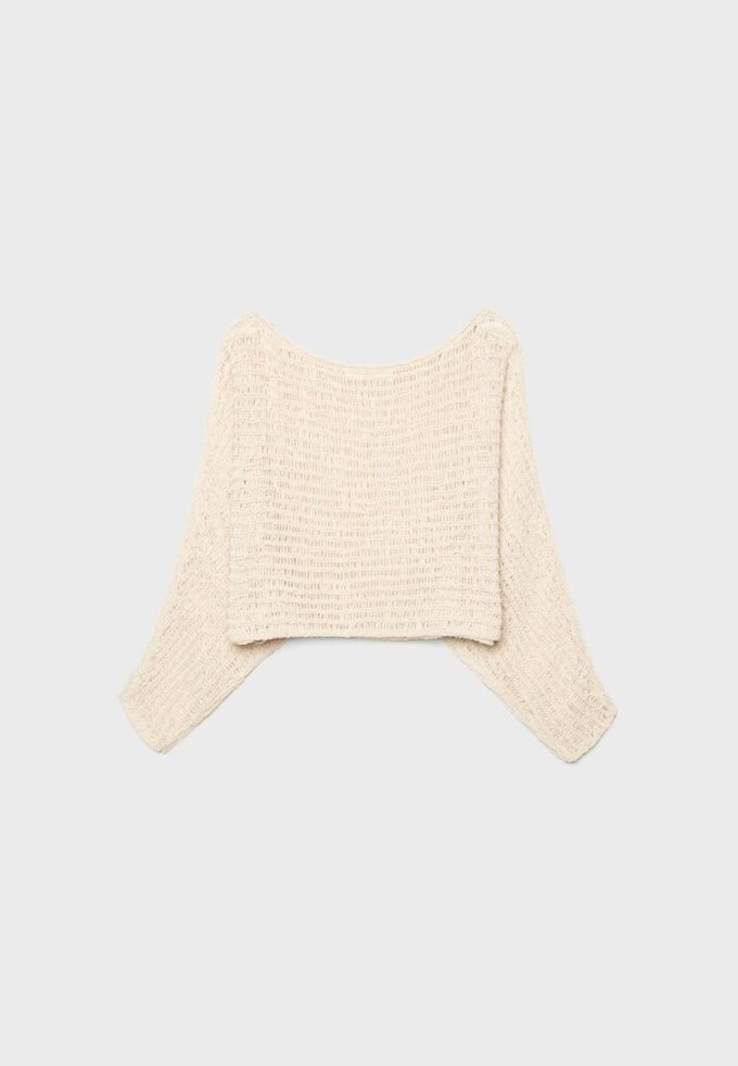 Strickpullover im Cape-Stil mit Schleife