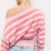 Strickpullover mit asymmetrischem, geripptem Saum