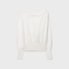 Strickpullover mit asymmetrischem, geripptem Saum Strickpullover mit asymmetrischem, geripptem Saum