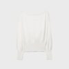 Strickpullover mit asymmetrischem, geripptem Saum Strickpullover mit asymmetrischem, geripptem Saum