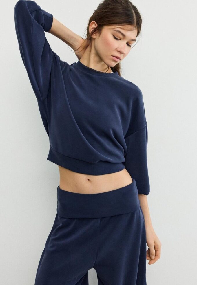 Sweatshirt mit Fledermausärmeln und Soft Touch-Griff Sweatshirt mit Fledermausärmeln und Soft Touch-Griff