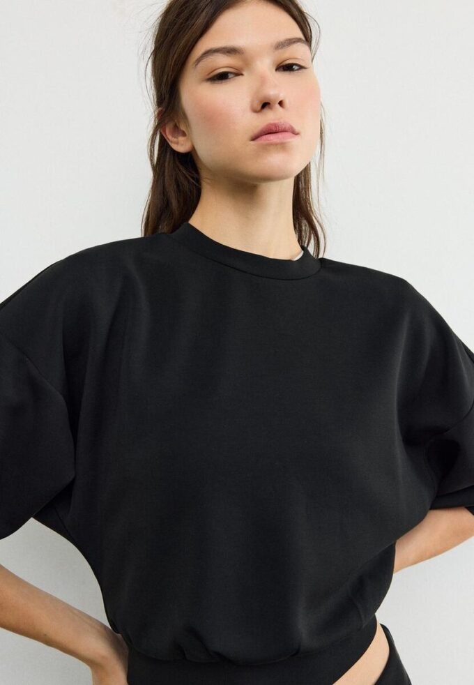 Sweatshirt mit Fledermausärmeln und Soft Touch-Griff Sweatshirt mit Fledermausärmeln und Soft Touch-Griff