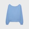 Sweatshirt mit U-Boot-Ausschnitt und Strassflügeln
