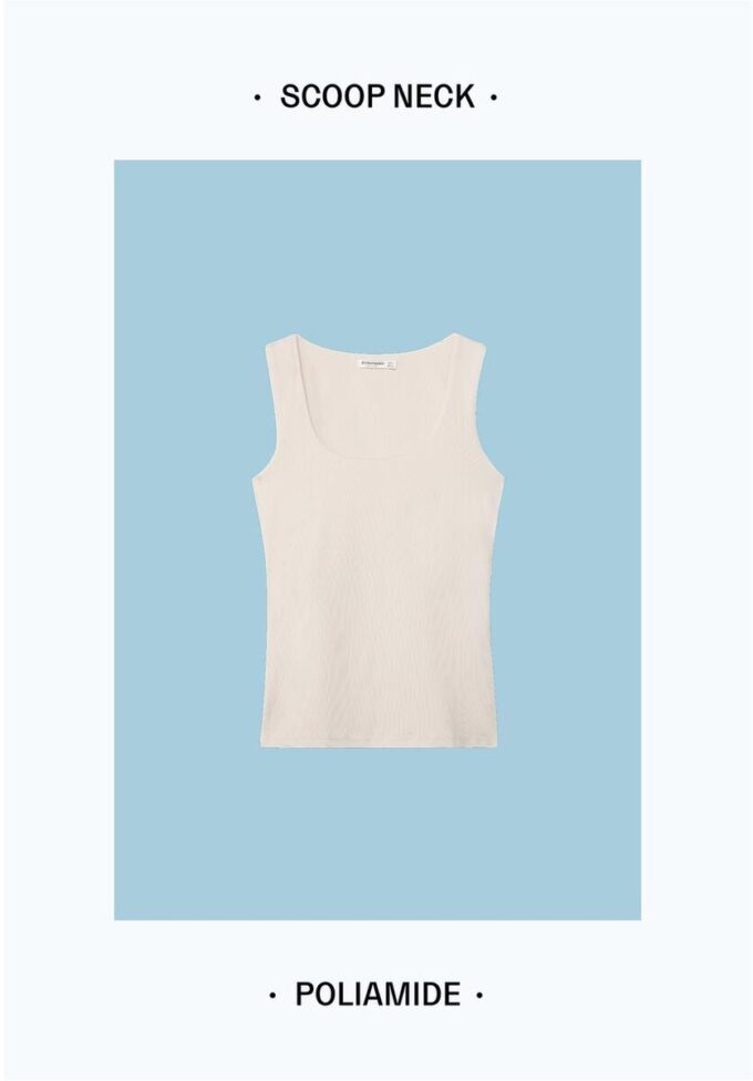 T-Shirt aus Polyamid mit breiten Trägern