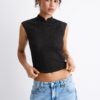 T-Shirt im Qipao-Stil aus Spitze T-Shirt im Qipao-Stil aus Spitze