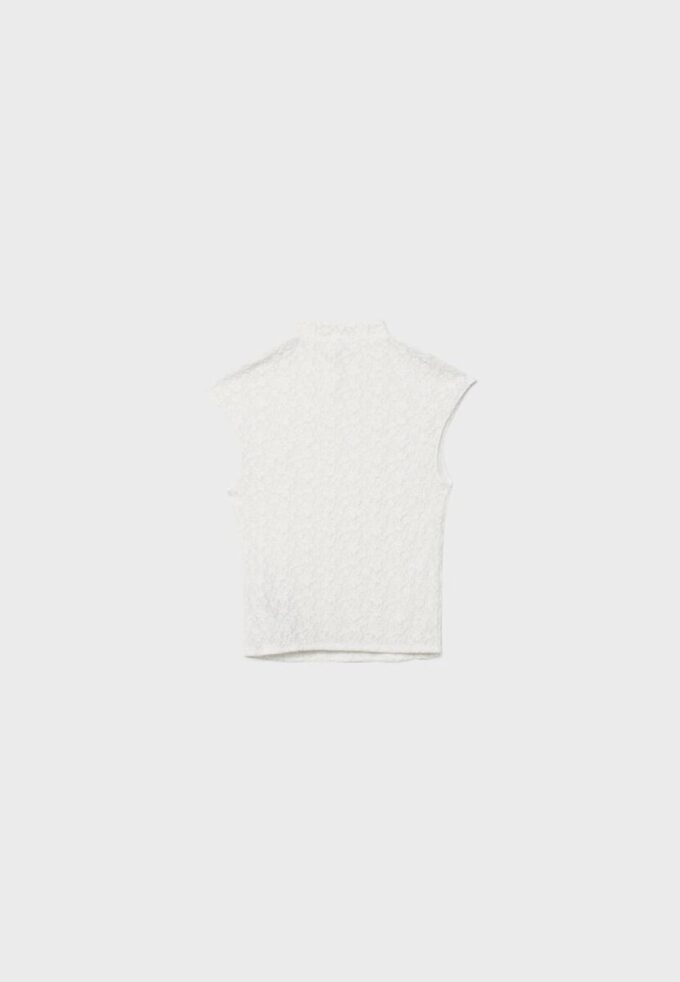 T-Shirt im Qipao-Stil aus Spitze