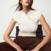 T-Shirt im Qipao-Stil mit Flockdruck