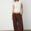 T-Shirt im Qipao-Stil mit Flockdruck