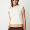 T-Shirt im Qipao-Stil mit Flockdruck