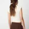 T-Shirt im Qipao-Stil mit Flockdruck
