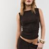 T-Shirt mit geraffter Struktur T-Shirt mit geraffter Struktur
