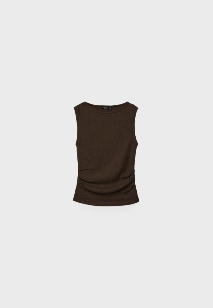 T-Shirt mit geraffter Struktur T-Shirt mit geraffter Struktur
