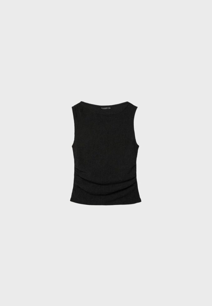 T-Shirt mit geraffter Struktur T-Shirt mit geraffter Struktur