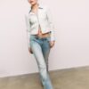 Taillierte Jacke in Lederoptik