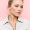 Taillierte Jacke in Lederoptik