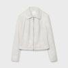 Taillierte Jacke in Lederoptik