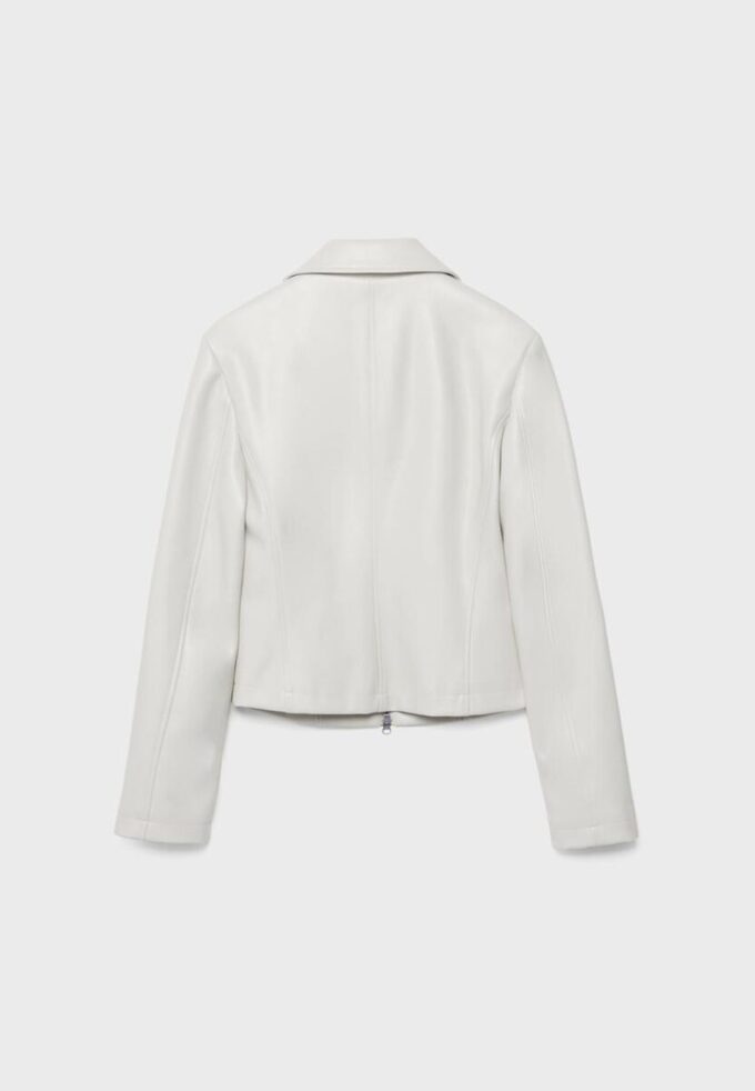 Taillierte Jacke in Lederoptik