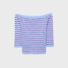 Taillierter gestreifter Strickpullover Taillierter gestreifter Strickpullover