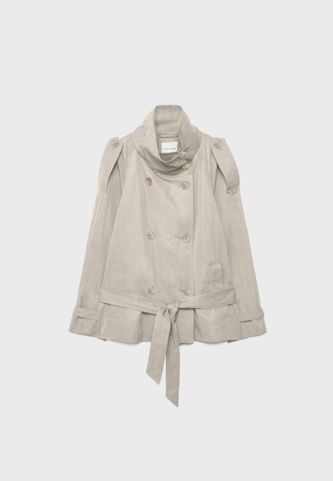 Trenchcoat mit hohem Kragen Trenchcoat mit hohem Kragen
