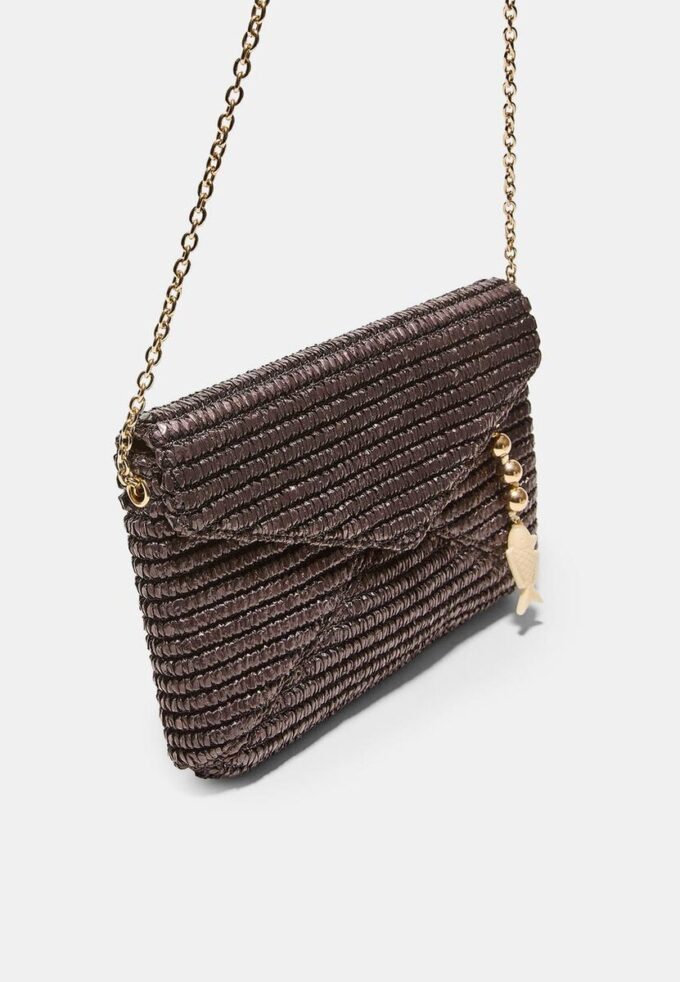 Umhängetasche im Raffia-Look