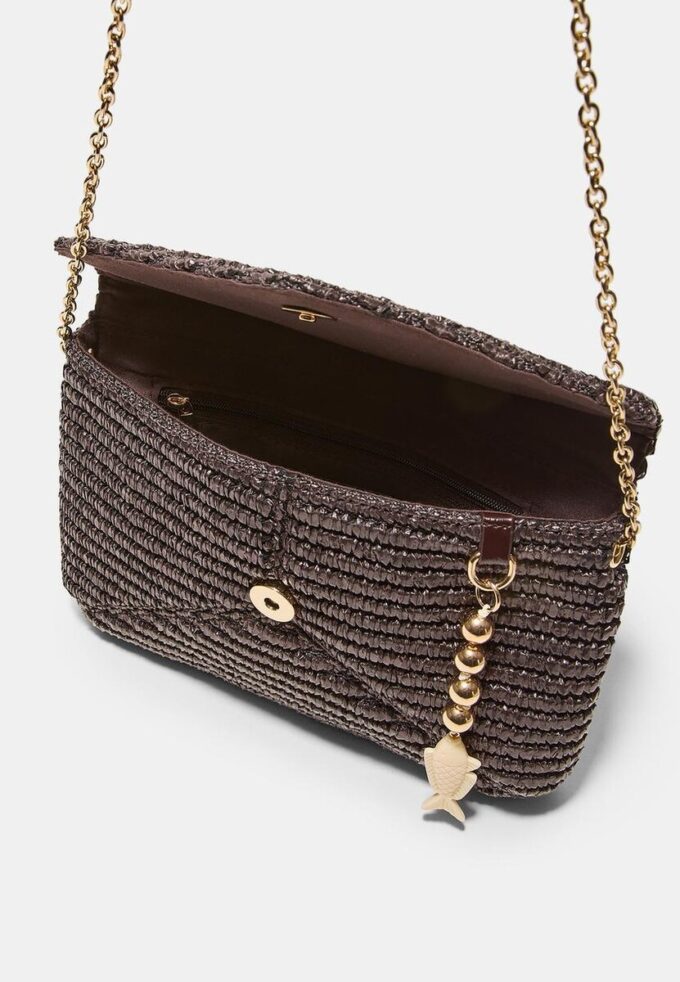 Umhängetasche im Raffia-Look