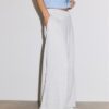 Wide Leg Plüschhose mit Zierdetails Wide Leg Plüschhose mit Zierdetails