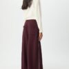 Wide Leg Plüschhose mit Zierdetails Wide Leg Plüschhose mit Zierdetails