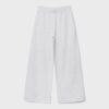 Wide Leg Plüschhose mit Zierdetails Wide Leg Plüschhose mit Zierdetails