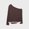Zeilagiges, asymmetrisches Langarm-T-Shirt Zeilagiges, asymmetrisches Langarm-T-Shirt
