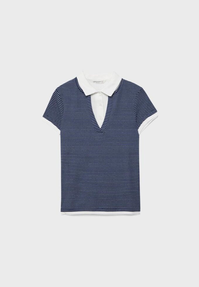 Zeilagiges Kurzarm-Polo-T-Shirt Zeilagiges Kurzarm-Polo-T-Shirt