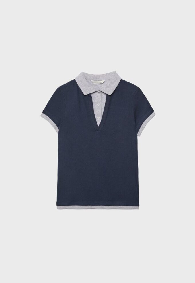 Zeilagiges Kurzarm-Polo-T-Shirt Zeilagiges Kurzarm-Polo-T-Shirt