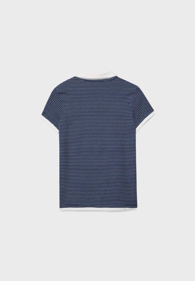 Zeilagiges Kurzarm-Polo-T-Shirt Zeilagiges Kurzarm-Polo-T-Shirt