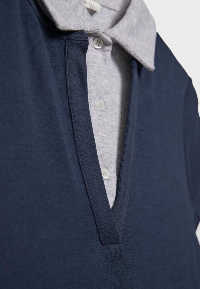 Zeilagiges Kurzarm-Polo-T-Shirt Zeilagiges Kurzarm-Polo-T-Shirt
