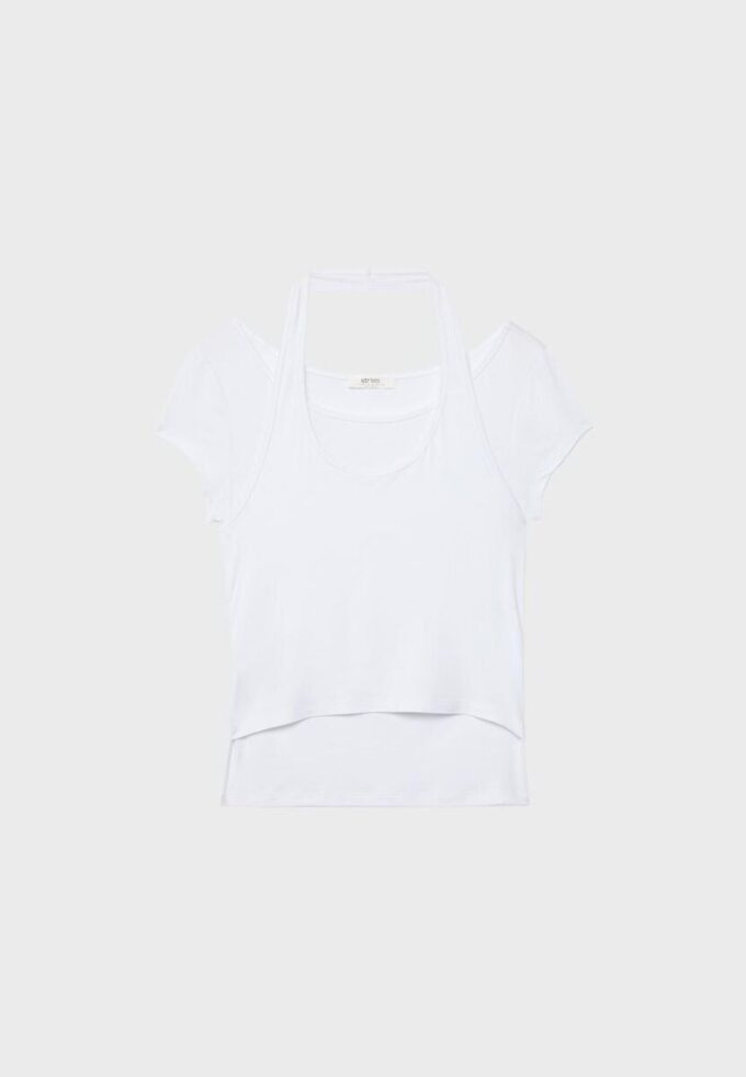 Zeilagiges Kurzarm-T-Shirt Zeilagiges Kurzarm-T-Shirt
